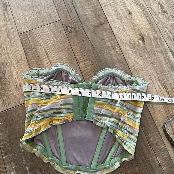 Urban Outfitters Women's Green and Silver Corset size m - Picture 4 of 6